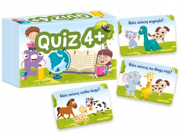 Karty z zagadkami dla dzieci 4+ Kangur Quiz
