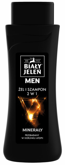 Szampon i Żel pod prysznic 2w1 Minerały MEN 300 ml – Biały Jeleń