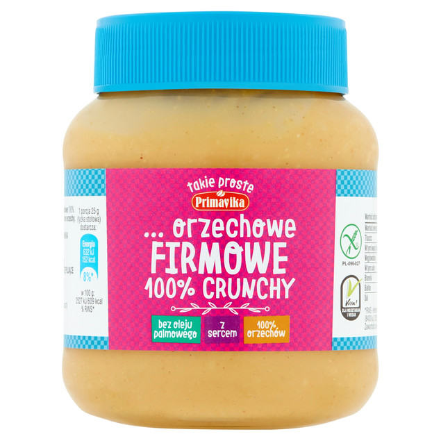 Pasta Orzechowa Primavika 100% Crunchy 350g