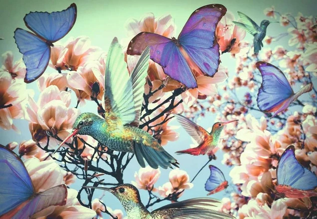 Puzzle Ravensburger Moment 300 Koliber i motyle detale