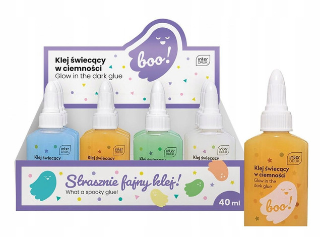 Klej Świecący w Ciemności BOO 40ml – Zestaw 12 sztuk