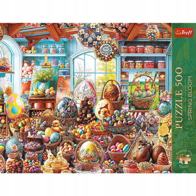 Trefl Puzzle Premium Plus Quality 500 el. Wielkanocny Sklepik ze Słodyczami – Idealne na Prezent