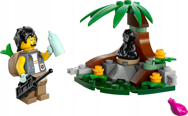 LEGO CITY 30665 Spotkanie z małym gorylem Figurka Dżungla Weterynarz