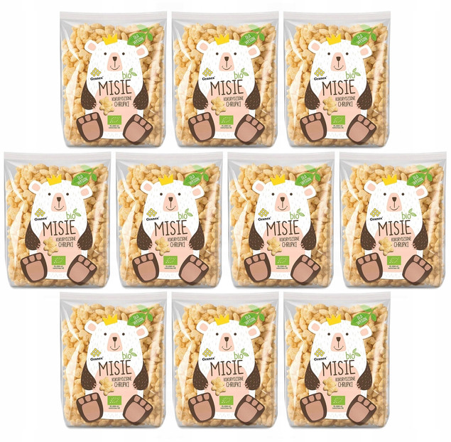 Chrupki Kukurydziane Misie Miśki Granex 80g x10