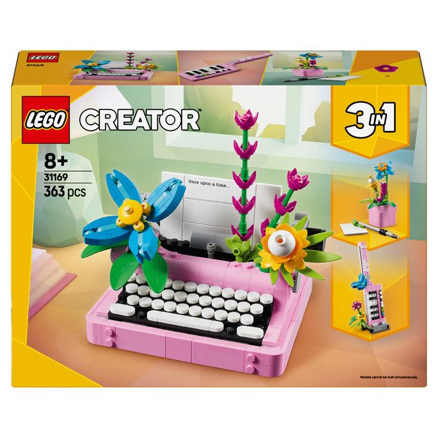LEGO 31169 Creator 3w1 Maszyna do pisania z kwiatami 8+ (363 klocki)