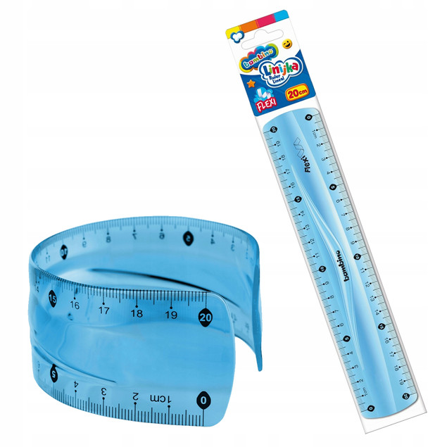 Linijka St. Majewski zielona 20 cm odporna na złamanie
