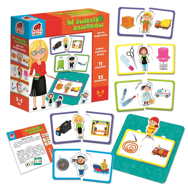 Gra Edukacyjna W Świecie Zawodów Logiczne Myślenie Pamięć 3+ Roter Kafer