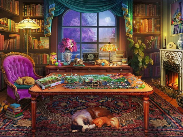 Puzzle Ravensburger 750 elementów Pokój fana puzzli