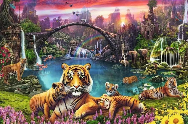 Puzzle Ravensburger 3000 elementów Dzika natura z kwiatami