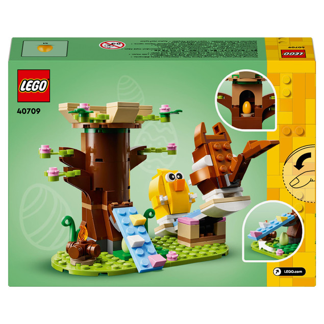 LEGO 40709 Wiosenny Plac Zabaw dla Zwierzątek: Wiewiórka, Ptak i Pisanki