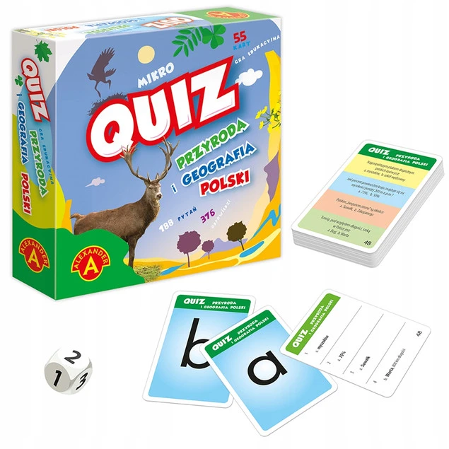 Zawartość zestawu Mikro Quiz Przyroda i geografia Polski