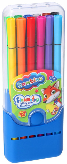 Flamastry w pudełku 12kol. Mini Zoo Bambino
