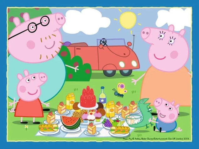 Puzzle Ravensburger 72 elementy Świnka Peppa 4w1