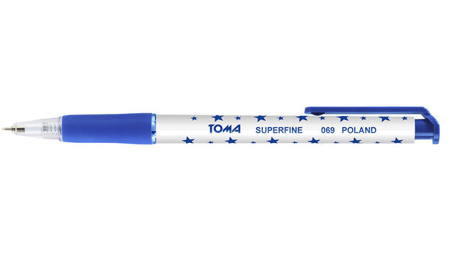 Długopis automatyczny Toma niebieski Superfine 0.5 mm