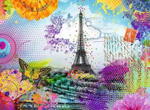 Puzzle Ravensburger 500 elementów Pocztówka z Paryża