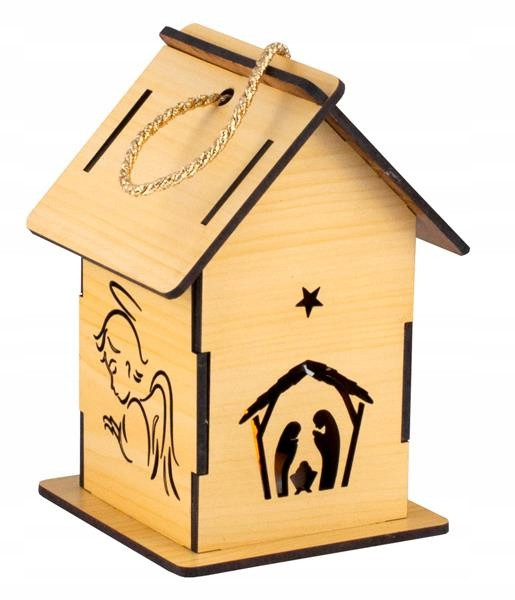 Lampion drewno BAL 14,5 cm