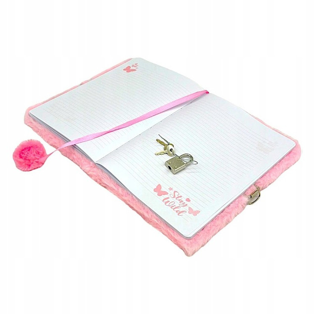 Pluszowy Pamiętnik Z Kłódką Włochacz MOTYLEK Motyl Świecący A5 96k Majewski