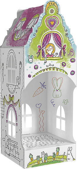 Kolorowanka Składana MINI 32 cm, "Domek ul. Marchewkowe Pole 3" Monumi