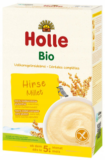 HOLLE BIO Kaszka Jaglana Pełnoziarnista Bezmleczna Bez Glutenu 250g 5M+