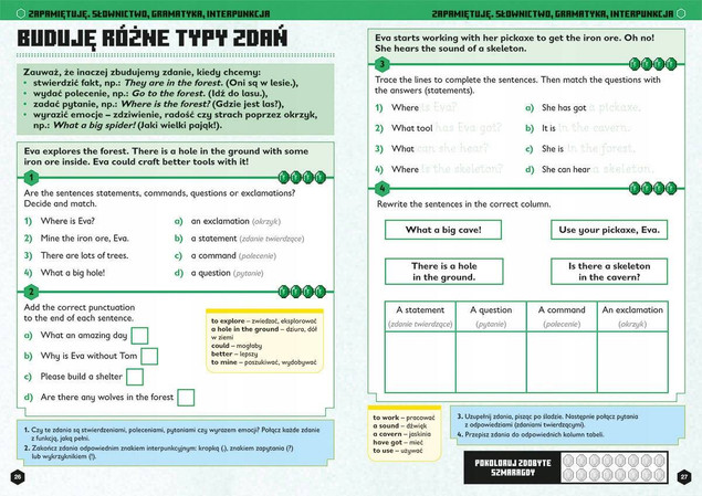 Minecraft Język Angielski Megazadania Goulding Whitehead 8+ HarperKids