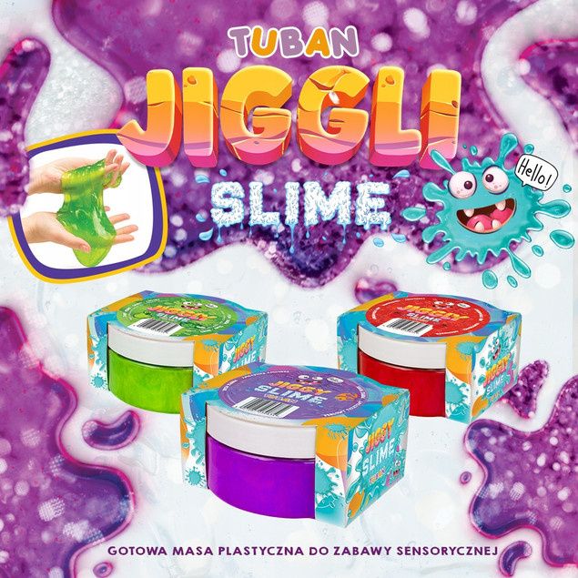 Jiggly Slime Gotowy Czerwony Truskawka 200g Zapachowy