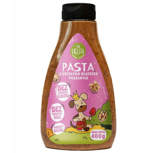 Pasta z orzechów włoskich prażonych 400 g HELPA 100% orzechów