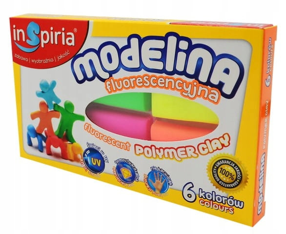 Modelina Inspira Fluo 6 kolorów dla dzieci