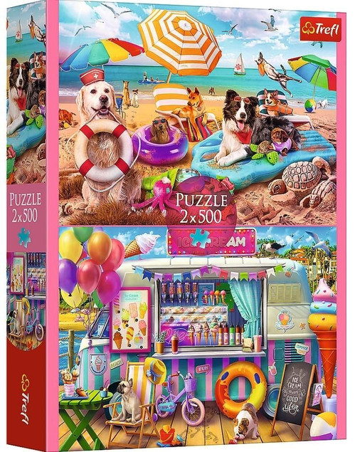 Puzzle 2x500 Wakacyjny czas TREFL