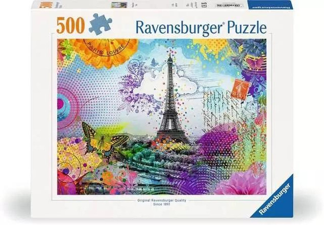 Puzzle Ravensburger 500 elementów Pocztówka z Paryża