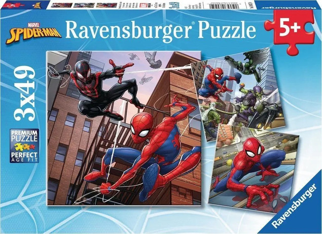 PUZZLE 3X49 SPIDERMAN W AKCJI, RAVENSBURGER