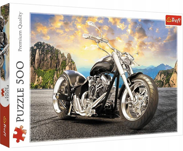 Puzzle 500 elementów Czarny Motocykl