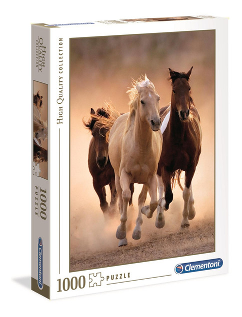 Clementoni Puzzle HQC 1000 Running horses 39168