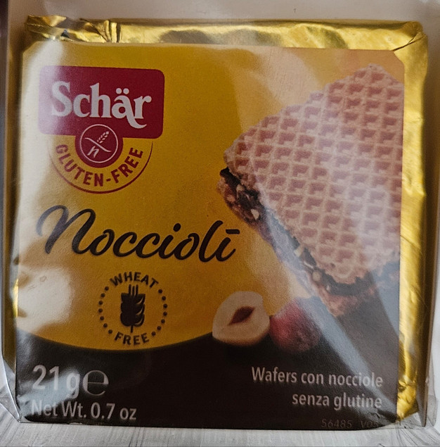Schar Nocciolí: Bezglutenowe Wafelki z Kremem Orzechowym 3x21g