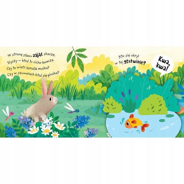 A kuku! Na łące. Interaktywna książeczka z filcowymi klapkami i lusterkiem (Grażyna Wasilewicz)