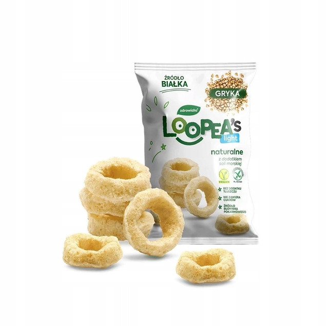 Chrupki z Gryki z Dodatkiem SOLI MORSKIEJ Loopea's 42g x3