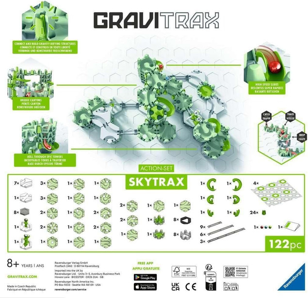 Gravitrax SKYTRAX M zestaw startowy konstrukcyjny tor kulkowy Ravensburger