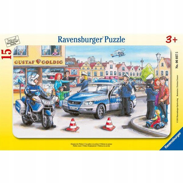 Puzzle Ravensburger 1 elementów RAVENSBURGER 15 El. Patrol policyjny 60375
