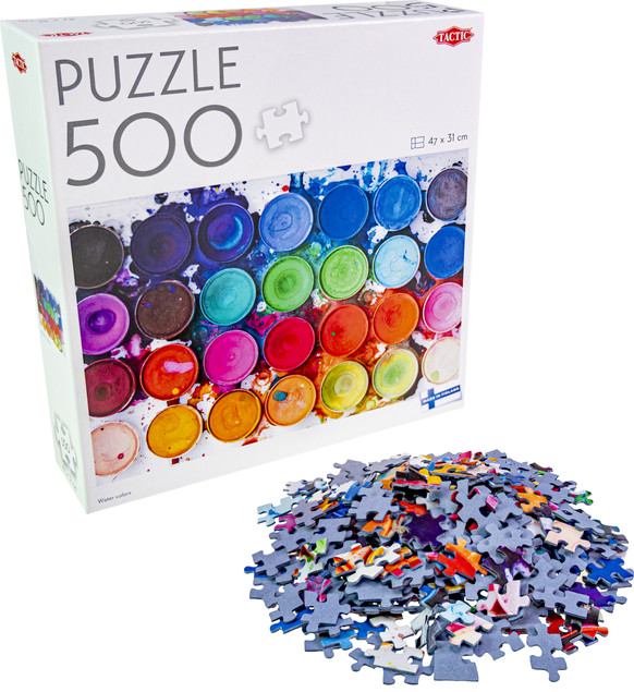 Puzzle Tactic 500 Water Colors - Akwarelowy Obraz 47x31cm