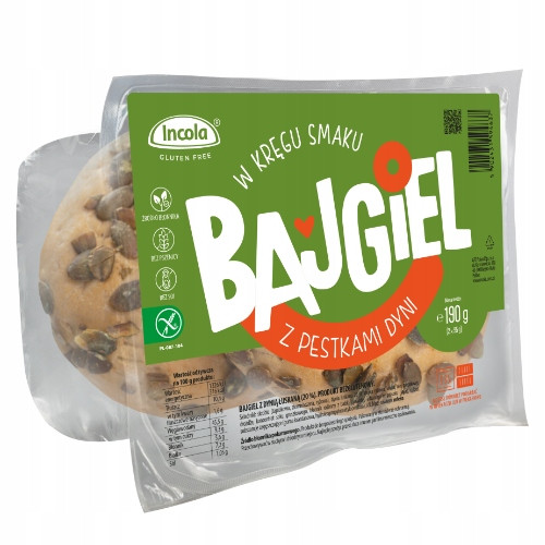 Bezglutenowe Bajgle z pestkami dyni 190g INCOLA