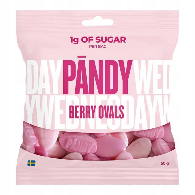 Żelki PANDY 50 g Poziomka i Granat Bez Cukru