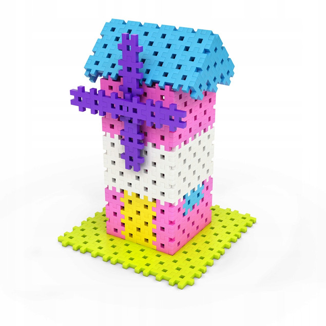 Klocki Konstrukcyjne Meli Basic Pink Wafle 600 el. 3+
