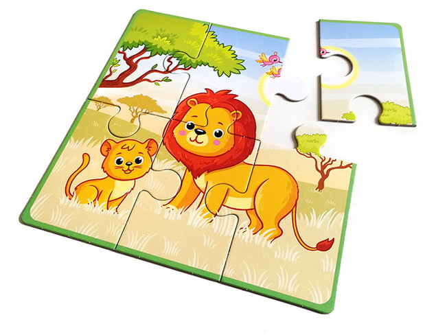MOJE PIERWSZE PUZZLE SAFARI Tactic 6 El. dla Dzieci 2+