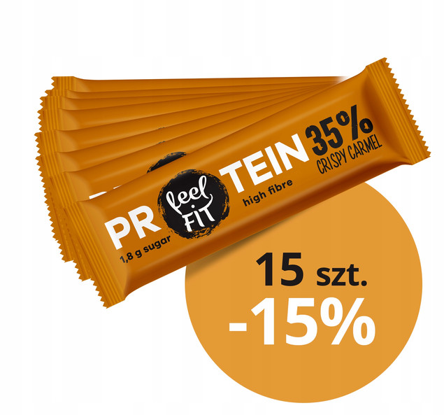 Baton proteinowy Feel Fit karmelowy 40g