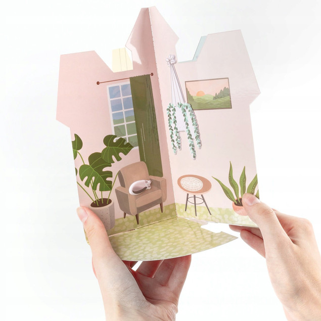 KIDEA Zestaw Kreatywny Domek 3D Dla KSIĘŻNICZEK 52 Naklejki 4 Figurki 3+