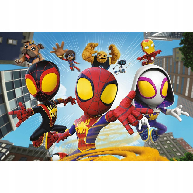 Trefl Puzzle PPK 24 Maxi, Spidey i kumple - Przygody pajęczej ekipy +plakat
