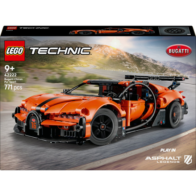LEGO Technic 42222 Bugatti Chiron Pur Sport – Hipersamochód do Zbudowania
