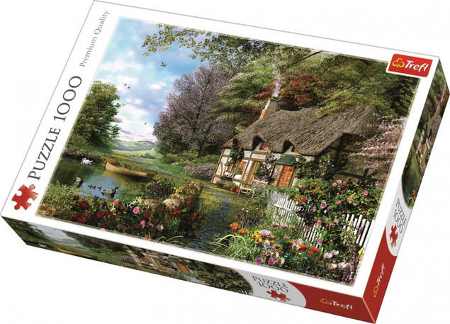 Puzzle 1000 Układanka Widok Krajobraz DOM Wieś Las Jezioro 12+ Trefl