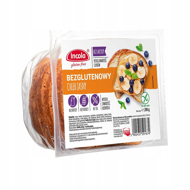 Incola Chleb jasny bezglutenowy 200 g
