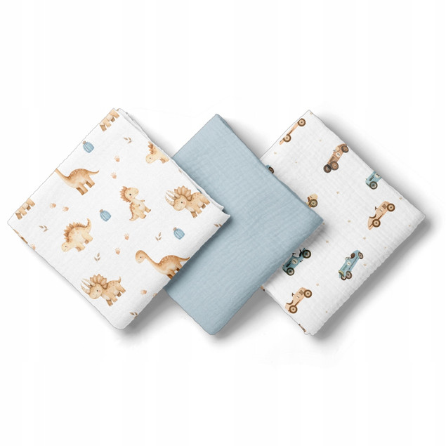 Pieluchy muślinowe 3 szt. 70x70 cm 100% bawełna