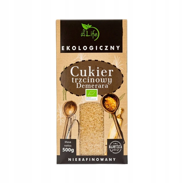 Opakowanie cukru trzcinowego Biolife 0,5 kg